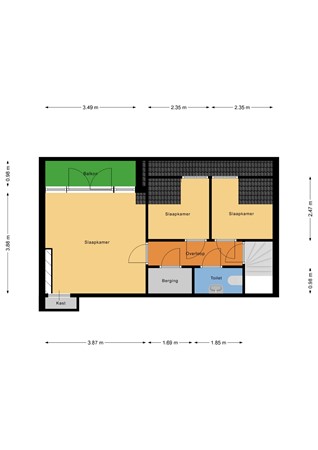 Floorplan - Statensingel 124C, 3039 LV Rotterdam